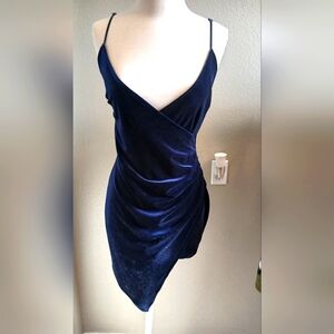 Cotton Candy Deep Blue Mini Dress